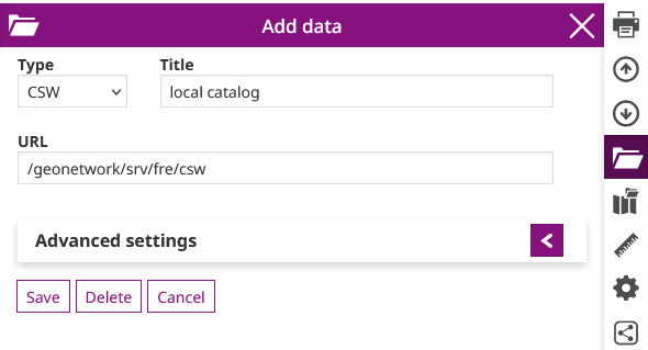add CSW catalog